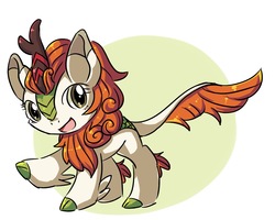 Size: 1280x1024 | Tagged: safe, artist:スカイ, autumn blaze, kirin, g4, my little pony: friendship is magic, sounds of silence, female, looking at you, solo