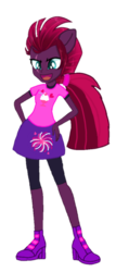Size: 967x2251 | Tagged: safe, fizzlepop berrytwist, tempest shadow, equestria girls, g4, equestria girls-ified, ponied up, smiling