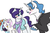 Size: 1800x1200 | Tagged: safe, artist:jolliapplegirl, fancypants, fleur-de-lis, rarity, sassy saddles, pony, unicorn, g4, clothes, facehoof, female, male, mare, ship:raripants, shipping, stallion, story included, straight