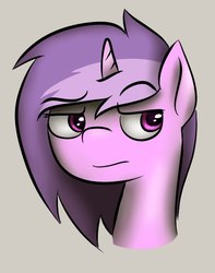 Size: 520x661 | Tagged: safe, artist:vbronny, oc, oc only, pony, unicorn, bust, female, horn, mare, portrait, simple background, solo