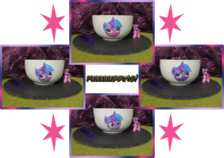 Size: 2750x1950 | Tagged: safe, artist:malte279, twilight sparkle, alicorn, pony, unicorn, g4, my little pony best gift ever, blind bag, bowl, craft, faic, female, irl, mare, photo, porcelain, porcelain painting, pudding face, solo, toy, twilight sparkle (alicorn), unicorn twilight, wave 3