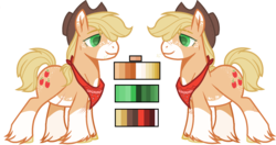 Size: 2032x1072 | Tagged: safe, artist:kookiechanxwx, applejack, earth pony, pony, g4, alternate design, butch, female, masculine mare, simple background, solo, transparent background