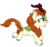 Size: 483x458 | Tagged: safe, artist:nightshadowmlp, autumn blaze, kirin, g4, my little pony: friendship is magic, sounds of silence, awwtumn blaze, cute, female, jumping, ms paint, simple background, solo, transparent background