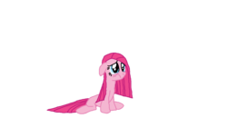 Size: 1280x720 | Tagged: safe, artist:nightshadowmlp, pinkie pie, earth pony, pony, g4, my little pony: friendship is magic, party of one, ms paint, pinkamena diane pie, sad, simple background, transparent background