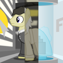 Size: 2927x2927 | Tagged: safe, artist:zylgchs, pony, foundation series, hari seldon, high res, hologram, isaac asimov, ponified, science fiction, solo, trantor, vector