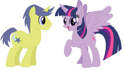 Size: 782x442 | Tagged: safe, artist:lucylink, comet tail, twilight sparkle, alicorn, pony, g4, female, male, ship:cometlight, shipping, simple background, straight, twilight sparkle (alicorn), white background