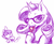 Size: 974x800 | Tagged: artist needed, safe, rarity, spike, g4, secret of my excess, biting, gem, glasses, ruby, scared