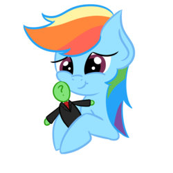 Size: 4000x4000 | Tagged: artist needed, safe, rainbow dash, oc, oc:anon, pony, g4, plushie, simple background, transparent background