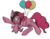 Size: 1172x908 | Tagged: source needed, safe, artist:^:3, edit, pinkie pie, earth pony, pony, g4, aviator goggles, aviator hat, balloon, cutie mark, female, floating, goggles, hat, helmet, mare, simple background, solo, then watch her balloons lift her up to the sky, toy, toy airplane, transparent background