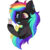 Size: 1000x1000 | Tagged: safe, artist:_spacemonkeyz_, oc, oc only, oc:happy pills, pony, colored hooves, ear piercing, earring, female, heterochromia, jewelry, mare, piercing, pills, rainbow hair, simple background, solo, tongue out, transparent background