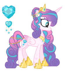 Size: 1112x1248 | Tagged: safe, artist:x-dainichi-x, princess flurry heart, pony, g4, female, heart eyes, next generation, older, older flurry heart, reference sheet, simple background, solo, transparent background, wingding eyes