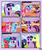 Size: 900x1080 | Tagged: safe, artist:lister-of-smeg, pinkie pie, princess cadance, rainbow dash, twilight sparkle, oc, oc:crosspatch, oc:nyx, alicorn, earth pony, pony, comic:crystal heart attack, g4, book, comic, female, golden oaks library, mare, twilight sparkle (alicorn)