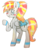 Size: 1575x2100 | Tagged: artist needed, safe, edit, oc, oc only, pegasus, pony, 2019 community collab, derpibooru community collaboration, blushing, female, headphones, mare, ponytail, simple background, solo, traditional art, transparent background, waving