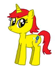 Size: 403x518 | Tagged: safe, artist:nightshadowmlp, oc, oc only, oc:game point, pony, unicorn, ms paint, simple background, smiling, solo, white background