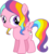 Size: 6004x6661 | Tagged: safe, artist:shootingstarsentry, gameloft, rainbow harmony, pegasus, pony, g4, my little pony: magic princess, school raze, absurd resolution, cute, female, filly, harmonybetes, multicolored hair, rainbow hair, simple background, smiling, solo, transparent background, vector, wings