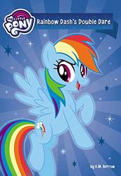 Size: 344x500 | Tagged: safe, rainbow dash, pony, g4, my little pony chapter books, official, rainbow dash and the daring do double dare, female, my little pony logo, solo