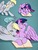 Size: 1280x1706 | Tagged: safe, artist:snobbleweb, derpy hooves, twilight sparkle, alicorn, pegasus, pony, g4, book, comic, cute, derpabetes, female, heart, hug, lesbian, mare, pounce, reading, ship:twerpy, shipping, snuggling, twiabetes, twilight sparkle (alicorn)