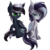 Size: 2000x2000 | Tagged: safe, artist:atlas-66, oc, oc only, oc:naisha, oc:q'pon, bat pony, pony, 2019 community collab, 2020 community collab, derpibooru community collaboration, female, high res, male, simple background, transparent background