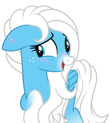 Size: 1913x2141 | Tagged: safe, artist:mint-light, artist:rioshi, artist:starshade, oc, oc only, oc:icy heart, pegasus, pony, base used, cute, digital art, female, freckles, high res, mare, nervous, ocbetes, simple background, solo, white background, white hair, white mane, white tail, ych result