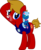 Size: 8000x9665 | Tagged: safe, artist:pilot231, oc, oc only, oc:max mustang, oc:sea foam ep, earth pony, pony, 2019 community collab, derpibooru community collaboration, absurd resolution, armor node, clothes, happy, male, plushie, salute, simple background, snow tip nose, solo, stallion, transparent background, vector, vest