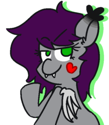 Size: 500x570 | Tagged: safe, artist:threetwotwo32232, oc, oc only, bat pony, pony, bat pony oc, heart, looking at you, male, simple background, solo, transparent background, trap