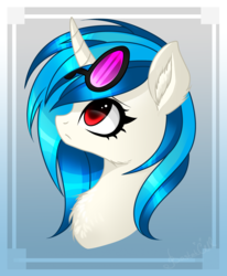 Size: 2000x2429 | Tagged: safe, artist:bastet-catmew, dj pon-3, vinyl scratch, pony, g4, bust, female, high res, portrait, solo