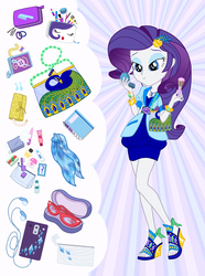 Size: 892x1200 | Tagged: safe, artist:sapphiregamgee, rarity, equestria girls, equestria girls series, bag, commissioner:shortskirtsandexplosions, fashion, feet, female, geode of shielding, high heels, legs, magical geodes, open-toed shoes, purse, shoes, toes