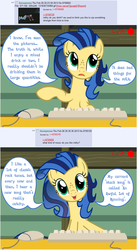 Size: 800x1458 | Tagged: dead source, safe, artist:flash equestria photography, oc, oc only, oc:milky way, earth pony, pony, milkmare of trottingham, 4chan, ask, computer mouse, female, keyboard, mare, solo, tumblr