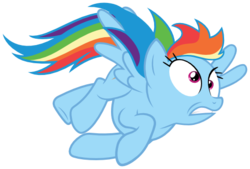 Size: 511x345 | Tagged: safe, artist:myrami, rainbow dash, pony, g4, sleepless in ponyville, .svg available, derp, female, rainbow derp, simple background, solo, transparent background, vector