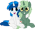 Size: 6150x5125 | Tagged: safe, artist:cyanlightning, oc, oc only, oc:feathertrap, oc:soft mane, pony, unicorn, 2019 community collab, derpibooru community collaboration, g4, .svg available, absurd resolution, duo, ear fluff, glasses, jewelry, male, necklace, open mouth, simple background, sitting, smiling, stallion, transparent background, vector