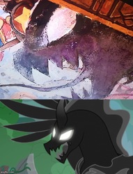 Size: 500x655 | Tagged: safe, pony of shadows, pony, g4, shadow play, coincidence, comparison, super smash bros. ultimate