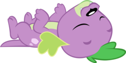 Size: 3728x1882 | Tagged: safe, alternate version, artist:red4567, spike, spike the regular dog, dog, dance magic, equestria girls, equestria girls specials, g4, male, missing accessory, on back, simple background, sleeping, solo, transparent background, vector