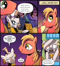 Size: 1051x1153 | Tagged: safe, artist:andy price, edit, editor:symphonic sync, idw, official comic, big macintosh, zecora, g4, zen and the art of gazebo repair, spoiler:comic, spoiler:comic10, female, implied murder, macora, male, shipping, straight, yandere