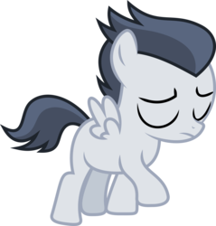 Size: 8610x8990 | Tagged: safe, artist:sinkbon, rumble, pegasus, pony, g4, marks and recreation, absurd resolution, colt, cute, eyes closed, male, rumblebetes, sad, simple background, solo, transparent background, vector