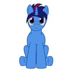 Size: 1200x1200 | Tagged: safe, artist:thequeen, oc, oc only, oc:marquis majordome, pony, unicorn, 2019 community collab, derpibooru community collaboration, glasses, looking at you, simple background, sitting, solo, transparent background