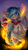 Size: 605x1100 | Tagged: safe, artist:falafeljake, oc, oc only, oc:midnight dagger, bat pony, pony, bat pony oc, bat wings, clothes, digital art, female, fire, mare, night, scarf, signature, smiling, smirk, solo, transparent mane, wings, ych result