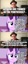 Size: 500x1147 | Tagged: safe, edit, edited screencap, editor:lord you know who, screencap, pinkie pie, starlight glimmer, human, pony, unicorn, comic:the epilogue, best gift ever, g4, the hearth's warming club, triple pony dare ya, atop the fourth wall, bendy and the ink machine, christmas, comic, fanfic art, female, food, holiday, horn, imgflip, impact font, ink, irl, irl human, linkara, male, mare, photo, pudding, screencap comic, spoilers for another series