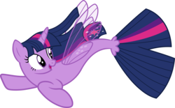 Size: 4000x2481 | Tagged: safe, artist:pilot231, twilight sparkle, alicorn, seapony (g4), g4, surf and/or turf, cute, female, fin wings, seaponified, seapony twilight, simple background, solo, species swap, swimming, transparent background, twilight sparkle (alicorn), vector