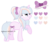 Size: 468x432 | Tagged: safe, artist:xylenneisnotamazing, oc, oc only, oc:bowsie, pony, unicorn, female, mare, reference sheet, simple background, solo, transparent background