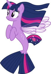 Size: 6000x8658 | Tagged: safe, artist:pilot231, twilight sparkle, alicorn, seapony (g4), g4, surf and/or turf, absurd resolution, cute, female, fin wings, seaponified, seapony twilight, simple background, solo, species swap, transparent background, twilight sparkle (alicorn), vector