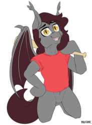 Size: 2500x3412 | Tagged: safe, artist:caduceus, oc, oc only, bat pony, anthro, high res, male, solo