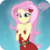 Size: 7680x7680 | Tagged: safe, artist:efk-san, fluttershy, equestria girls, g4, absurd resolution, bare shoulders, beautiful, bedroom eyes, christmas, clothes, costume, cute, female, forgiveness, holiday, looking at you, positive ponies, santa costume, show accurate, shyabetes, sleeveless, solo, strapless, stupid sexy fluttershy, talking to viewer
