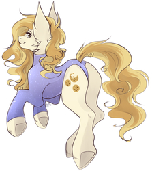Size: 1640x1840 | Tagged: safe, artist:kindly-fox, sweet biscuit, pony, unicorn, g4, butt, clothes, commission, digital art, ear fluff, female, leotard, looking at you, looking back, looking back at you, mare, plot, signature, simple background, smiling, solo, white background, ych result