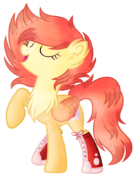 Size: 1360x1760 | Tagged: safe, artist:bloodlover2222, oc, oc only, oc:feather flight, pegasus, pony, clothes, converse, female, mare, shoes, simple background, solo, transparent background