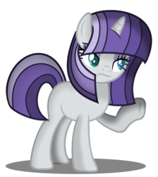 Size: 1024x1142 | Tagged: safe, artist:lavendersweet121, oc, oc only, oc:marble stitches, pony, unicorn, female, heterochromia, magical lesbian spawn, mare, offspring, parent:maud pie, parent:rarity, parents:rarimaud, simple background, solo, transparent background