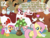 Size: 1024x768 | Tagged: safe, artist:bronybyexception, fluttershy, pinkie pie, scootaloo, bird, chicken, cow, dove, duck, pegasus, pony, g4, advent calendar, bubble berry, christmas, food, holiday, partridge, pear, pear tree, rule 63, scootachicken, ship:bubbleshy, tree, turtle dove, twelve days of christmas, udder