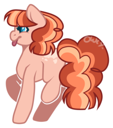 Size: 821x925 | Tagged: safe, artist:vintage-owll, oc, oc only, earth pony, pony, female, mare, offspring, parent:cheese sandwich, parent:pinkie pie, parents:cheesepie, simple background, solo, transparent background