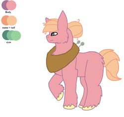 Size: 1900x1800 | Tagged: safe, artist:jackattack-adopts, oc, oc only, pony, blank flank, horse collar, offspring, parent:big macintosh, parent:nurse redheart, parents:nursemac, reference sheet, simple background, solo, unshorn fetlocks, white background