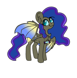 Size: 1055x1076 | Tagged: safe, artist:pirateenderfox, oc, oc only, bat pony, pony, female, magical lesbian spawn, mare, offspring, parent:fluttershy, parent:nightmare moon, simple background, solo, transparent background