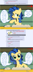 Size: 800x1745 | Tagged: dead source, safe, artist:flash equestria photography, oc, oc only, oc:milky way, earth pony, pony, milkmare of trottingham, 4chan, ask, computer mouse, female, implied bon bon, keyboard, mare, solo, tumblr